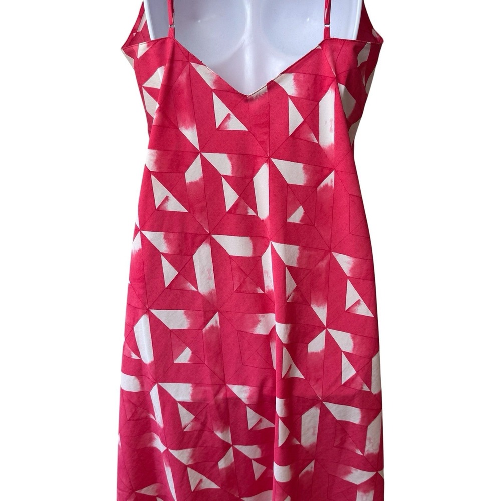 Natori Sumi Pattern Hot Pink Midi Slip Nightgown Leisure Feminine Dainty L - Picture 7 of 11